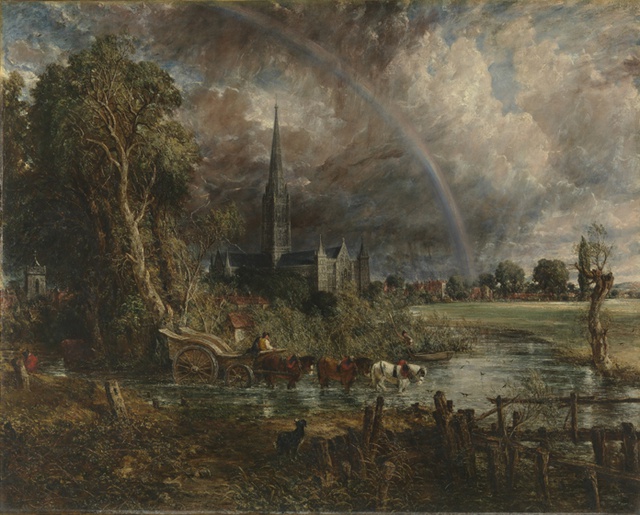 John Constable, Salisbury Cathedral from the Meadows 1831